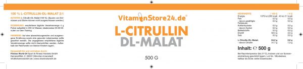 VitaminStore24 L-Citrullin DL Malat