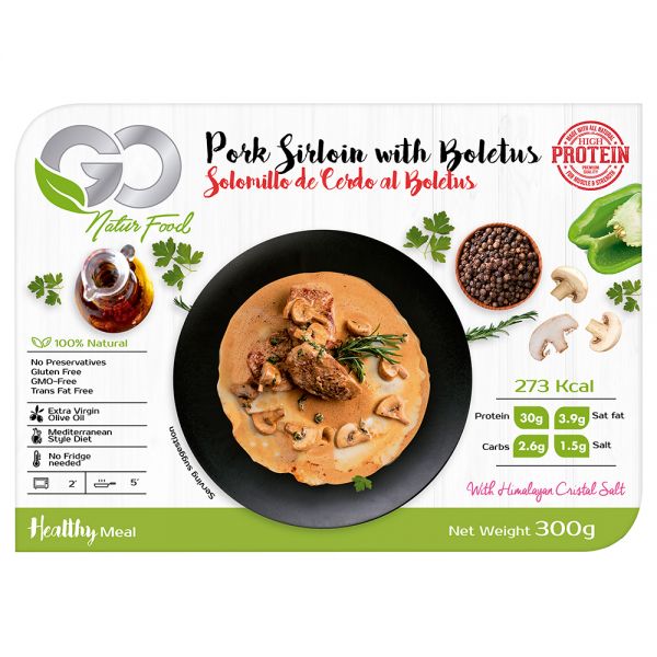 Go Natur Food - Schweinefilet mit Champignons und Steinpilzen