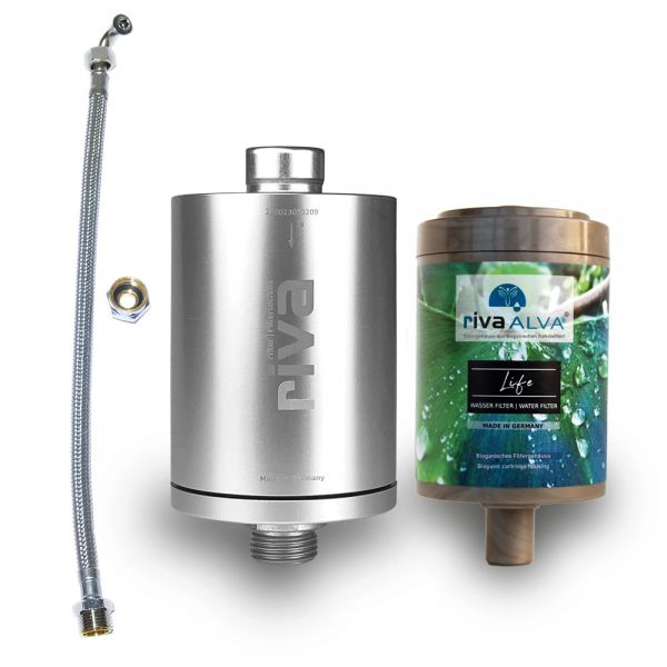 rivaALVA Life Trinkwasserfilter inkl. flexiblem Schlauchanschluss-Set